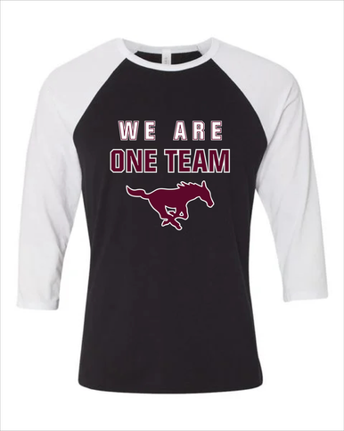 Clifton Mustangs We Are One Team Men's Baseball T-Shirt