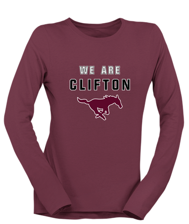 Clifton Mustangs We Are Women's LS T-Shirt