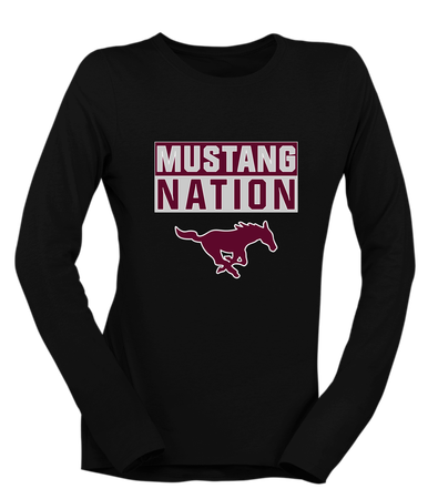 Clifton Mustangs Nation #1 Women's Premium LS T-Shirt