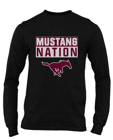 Clifton Mustangs Nation #1 Men's LS T-Shirt
