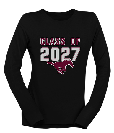 Clifton Mustangs Class of 2027 Women's LS T-Shirt