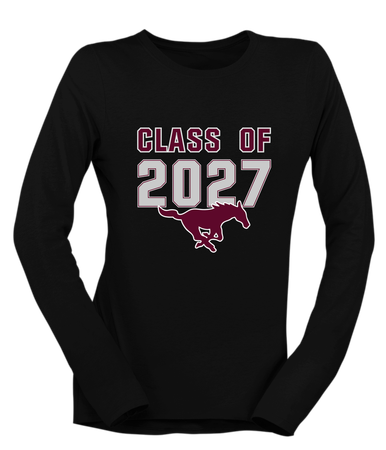 Clifton Mustangs Class of 2027 Women's Premium LS T-Shirt