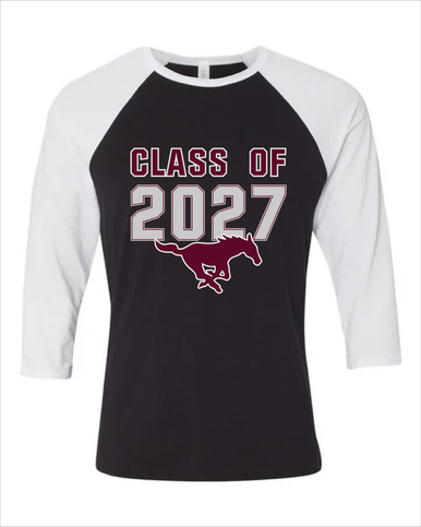 Clifton Mustangs Class of 2027 Women's Baseball T-Shirt