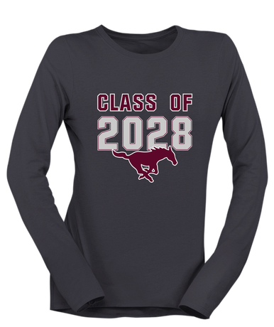 Clifton Mustangs Class of 2028 Women's LS T-Shirt