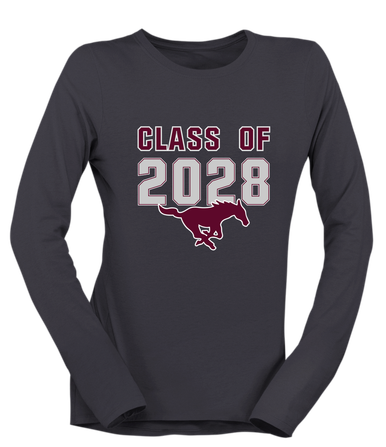 Clifton Mustangs Class of 2028 Women's Premium LS T-Shirt
