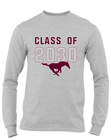 Clifton Mustangs Class of 2030 Men's LS T-Shirt