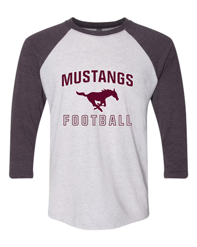 Clifton Mustangs Football #1 Women's Baseball T-Shirt
