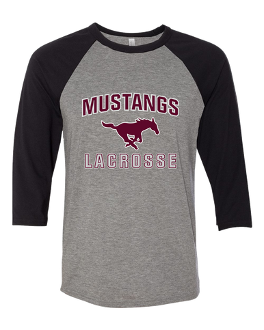Clifton Mustangs Lacrosse Men's Baseball T-Shirt