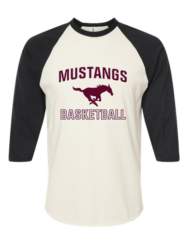 Clifton Mustangs Basketball #1 Men's Baseball T-Shirt