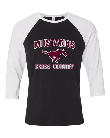 Clifton Mustangs Cross Country Men's Baseball T-Shirt