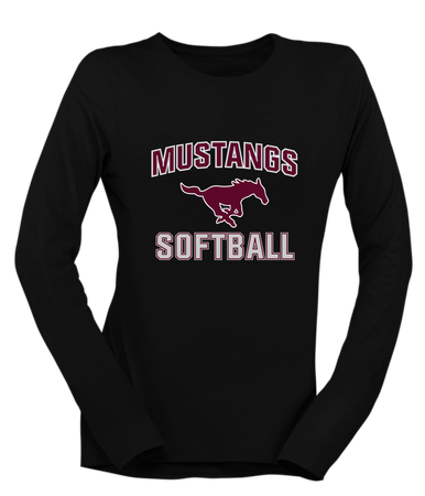 Clifton Mustangs Softball #1 Women's Premium LS T-Shirt