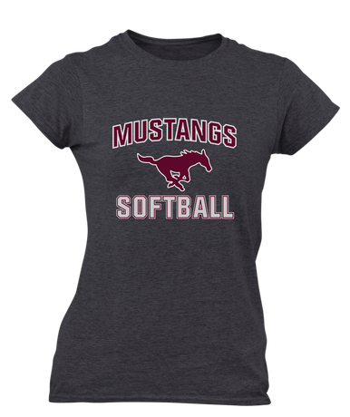 Clifton Mustangs Softball #1 Women's SS T-Shirt
