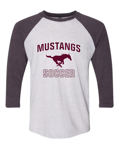 Clifton Mustangs Soccer #1 Women's Baseball T-Shirt