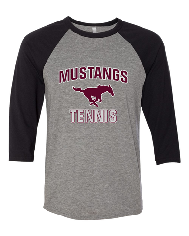 Clifton Mustangs Tennis Women's Baseball T-Shirt