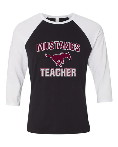 Clifton Mustangs Teacher Men's Baseball T-Shirt