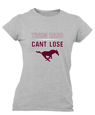 Clifton Mustangs Train Hard, Can't Lose Women's SS T-Shirt
