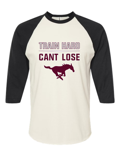 Clifton Mustangs Train Hard, Can't Lose Men's Baseball T-Shirt