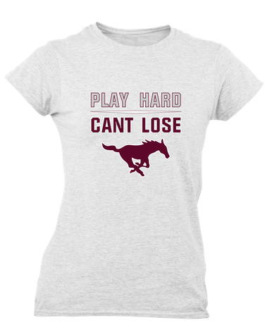 Clifton Mustangs Play Hard, Can't Lose Women's Premium SS T-Shirt
