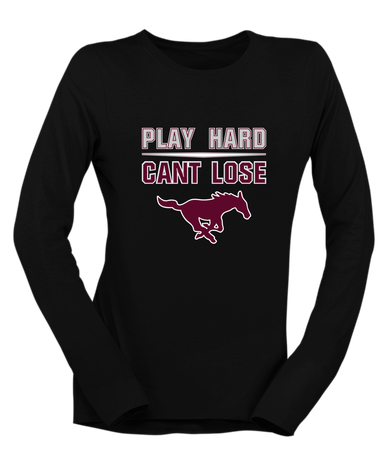 Clifton Mustangs Play Hard, Can't Lose Women's Premium LS T-Shirt