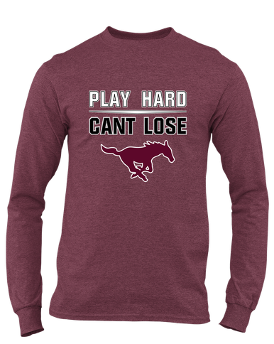 Clifton Mustangs Play Hard, Can't Lose Men's LS T-Shirt