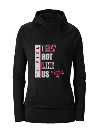 Clifton Mustangs They Not Like Us #1 Women's Hoodie