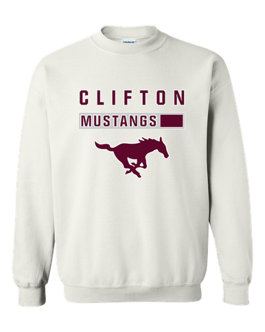 Clifton Mustangs Mascot #7 Men's Sweatshirt