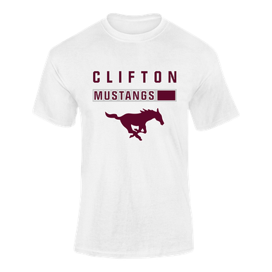 Clifton Mustangs Mascot #7 Men's SS T-Shirt