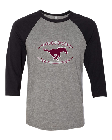 Clifton Mustangs Football #3 Women's Baseball T-Shirt