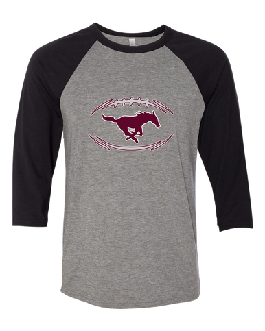 Clifton Mustangs Football #3 Men's Baseball T-Shirt