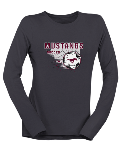 Clifton Mustangs Soccer #2 Women's LS T-Shirt