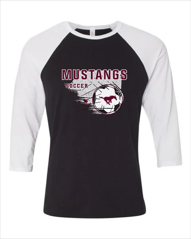 Clifton Mustangs Soccer #2 Women's Baseball T-Shirt
