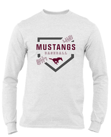 Clifton Mustangs Baseball #2 Men's LS T-Shirt