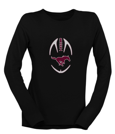 Clifton Mustangs Football #4 Women's LS T-Shirt