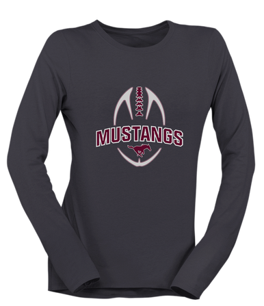 Clifton Mustangs Football #5 Women's Premium LS T-Shirt