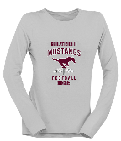 Clifton Mustangs Football #6 Women's LS T-Shirt