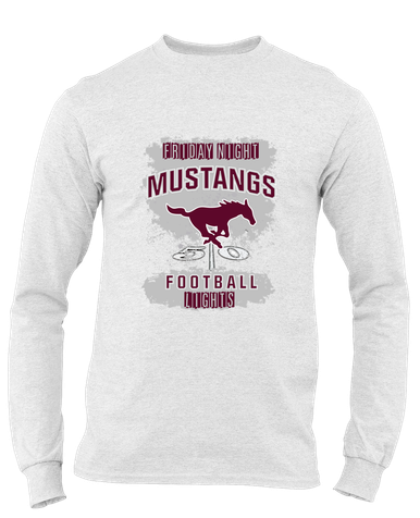 Clifton Mustangs Football #6 Men's LS T-Shirt