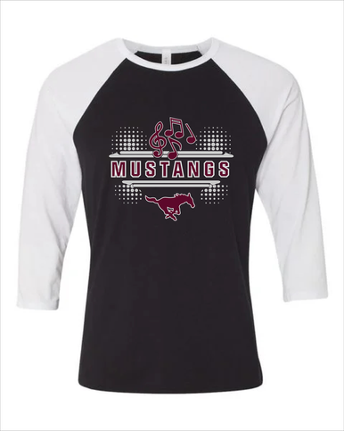 Clifton Mustangs Band # 3 Women's Baseball T-Shirt