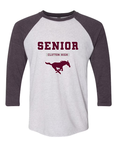 Clifton Mustangs Senior #2 Women's Baseball T-Shirt