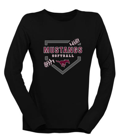 Clifton Mustangs Softball #2 Women's LS T-Shirt