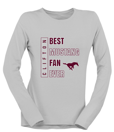 Clifton Mustangs Best Mustang Fan Women's LS T-Shirt