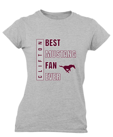 Clifton Mustangs Best Mustang Fan Women's SS T-Shirt