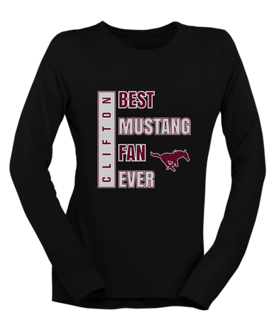 Clifton Mustangs Best Mustang Fan Women's Premium LS T-Shirt