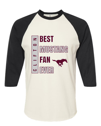 Clifton Mustangs Best Mustang Fan Men's Baseball T-Shirt