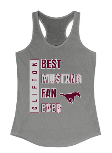 Clifton Mustangs Best Mustang Fan Women's Tank Top