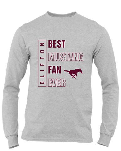 Clifton Mustangs Best Mustang Fan Men's LS T-Shirt