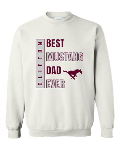 Clifton Mustangs Best Mustang Dad Men's Sweatshirt