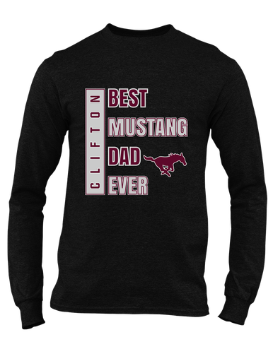 Clifton Mustangs Best Mustang Dad Men's Premium LS T-Shirt