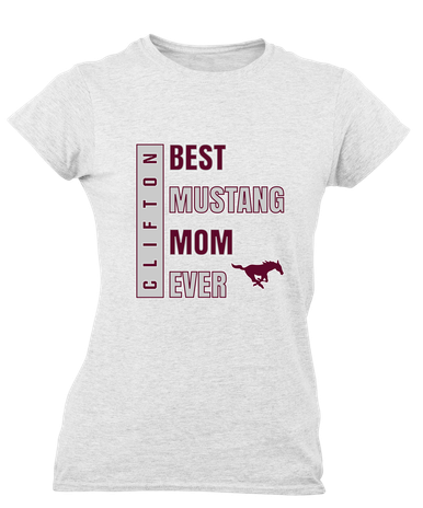 Clifton Mustangs Best Mustang Mom Women's Premium SS T-Shirt