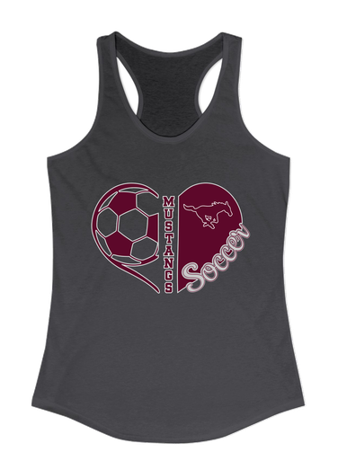 Clifton Mustangs Heart Soccer Women's Tank Top