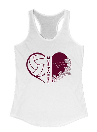 Clifton Mustangs Heart Volleyball Women's Tank Top